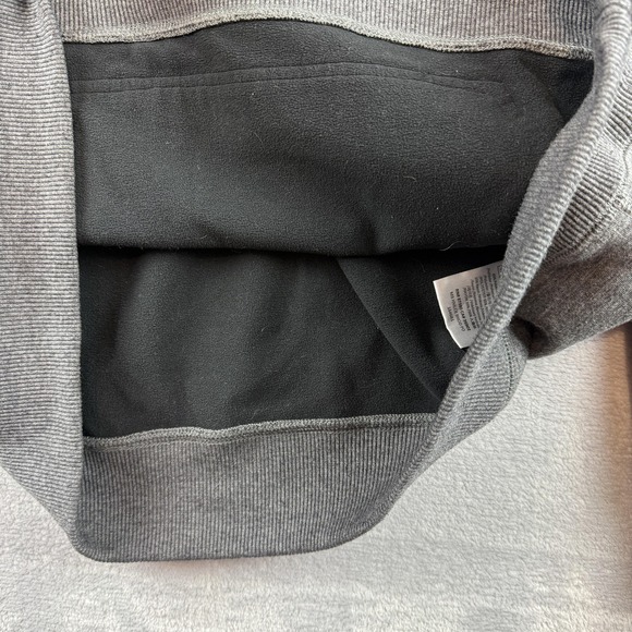 Burton Hoodie Mens Medium Gray Dryride Fleece Pullover Zipper Pocket Lined - Picture 9 of 14